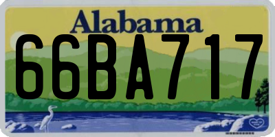 AL license plate 66BA717