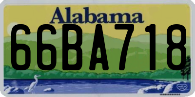 AL license plate 66BA718