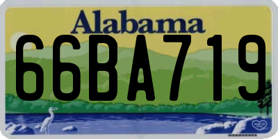 AL license plate 66BA719
