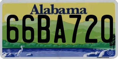 AL license plate 66BA720