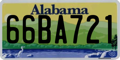 AL license plate 66BA721