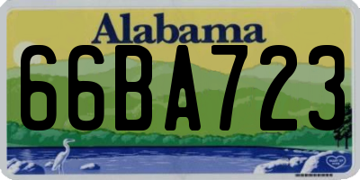 AL license plate 66BA723