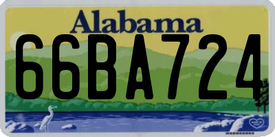 AL license plate 66BA724