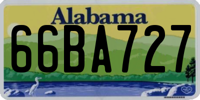 AL license plate 66BA727