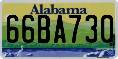 AL license plate 66BA730