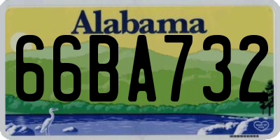 AL license plate 66BA732
