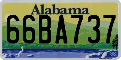 AL license plate 66BA737