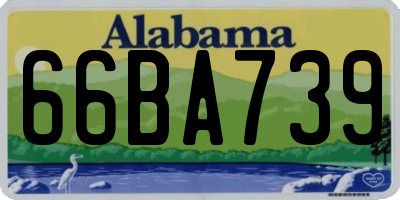 AL license plate 66BA739