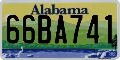 AL license plate 66BA741