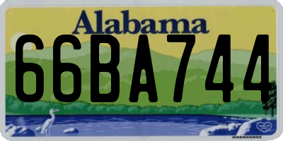 AL license plate 66BA744