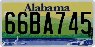 AL license plate 66BA745