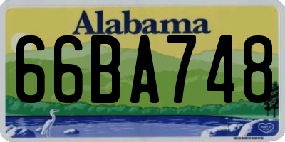 AL license plate 66BA748