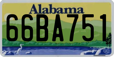 AL license plate 66BA751
