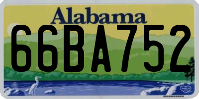 AL license plate 66BA752