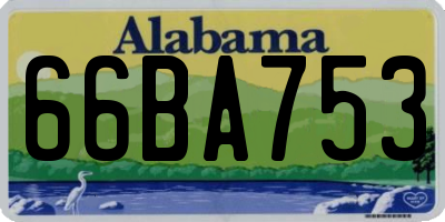AL license plate 66BA753