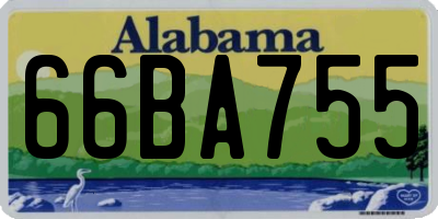 AL license plate 66BA755