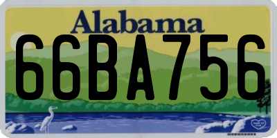 AL license plate 66BA756