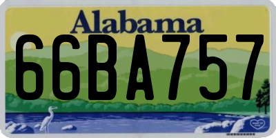 AL license plate 66BA757