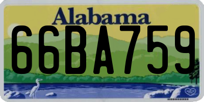 AL license plate 66BA759