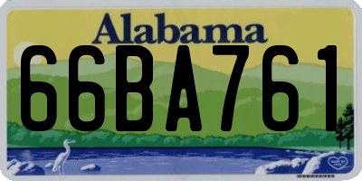 AL license plate 66BA761