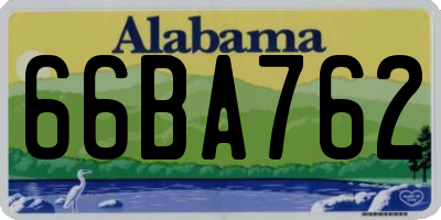 AL license plate 66BA762