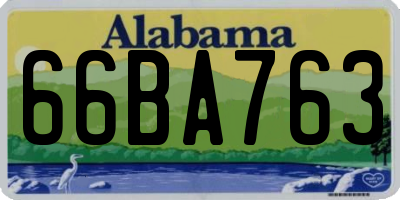 AL license plate 66BA763