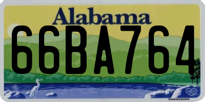 AL license plate 66BA764
