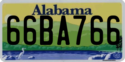 AL license plate 66BA766