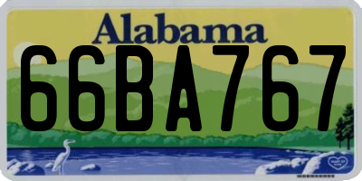 AL license plate 66BA767