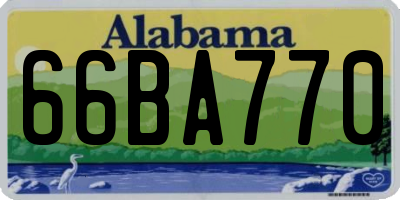 AL license plate 66BA770