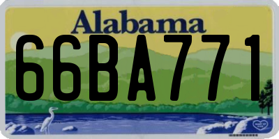 AL license plate 66BA771