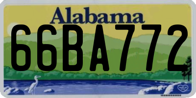 AL license plate 66BA772