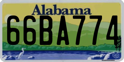 AL license plate 66BA774