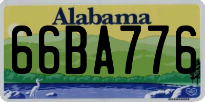 AL license plate 66BA776