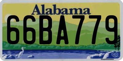 AL license plate 66BA779