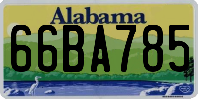 AL license plate 66BA785