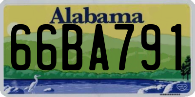 AL license plate 66BA791