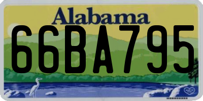 AL license plate 66BA795