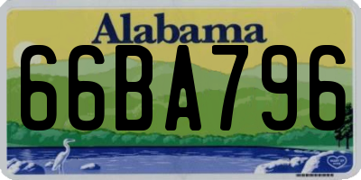 AL license plate 66BA796