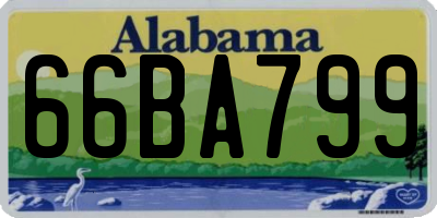 AL license plate 66BA799