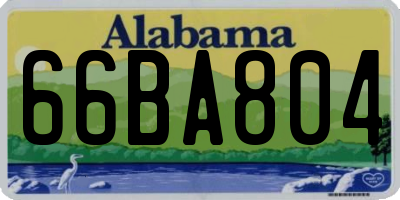 AL license plate 66BA804