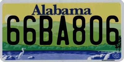 AL license plate 66BA806