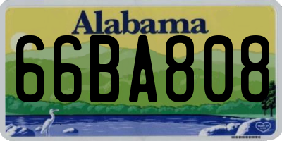 AL license plate 66BA808