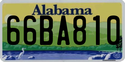 AL license plate 66BA810