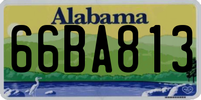 AL license plate 66BA813