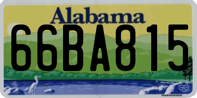 AL license plate 66BA815