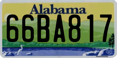 AL license plate 66BA817