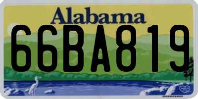AL license plate 66BA819