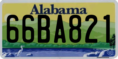 AL license plate 66BA821