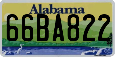 AL license plate 66BA822